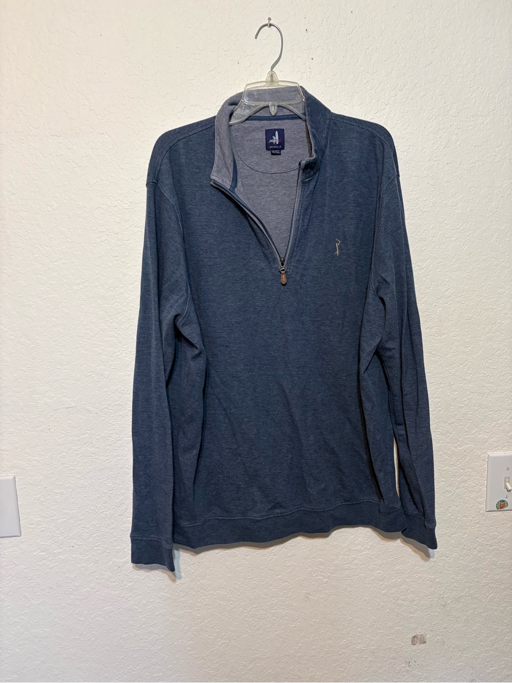 johnnie-O Men's Sully Slate Blue 1/4-Zip Pullover Sweater